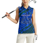 Torres Strait Islanders Forever Voyagers Women Sleeveless Polo Shirt Indigenous Australian Tribal Canoe Art