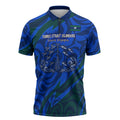 Torres Strait Islanders Forever Voyagers Zipper Polo Shirt Indigenous Australian Tribal Canoe Art