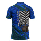 Torres Strait Islanders Forever Voyagers Zipper Polo Shirt Indigenous Australian Tribal Canoe Art