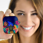Torres Strait Islanders Sea Turtle AirPods Case Indigenous Tribal Peace Art Cultural Headdress Motif
