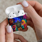 Torres Strait Islanders Sea Turtle AirPods Case Indigenous Tribal Peace Art Cultural Headdress Motif