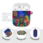 Torres Strait Islanders Sea Turtle AirPods Case Indigenous Tribal Peace Art Cultural Headdress Motif