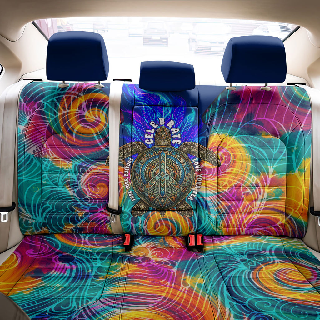Torres Strait Islanders Sea Turtle Back Car Seat Cover Indigenous Tribal Peace Art Cultural Headdress Motif