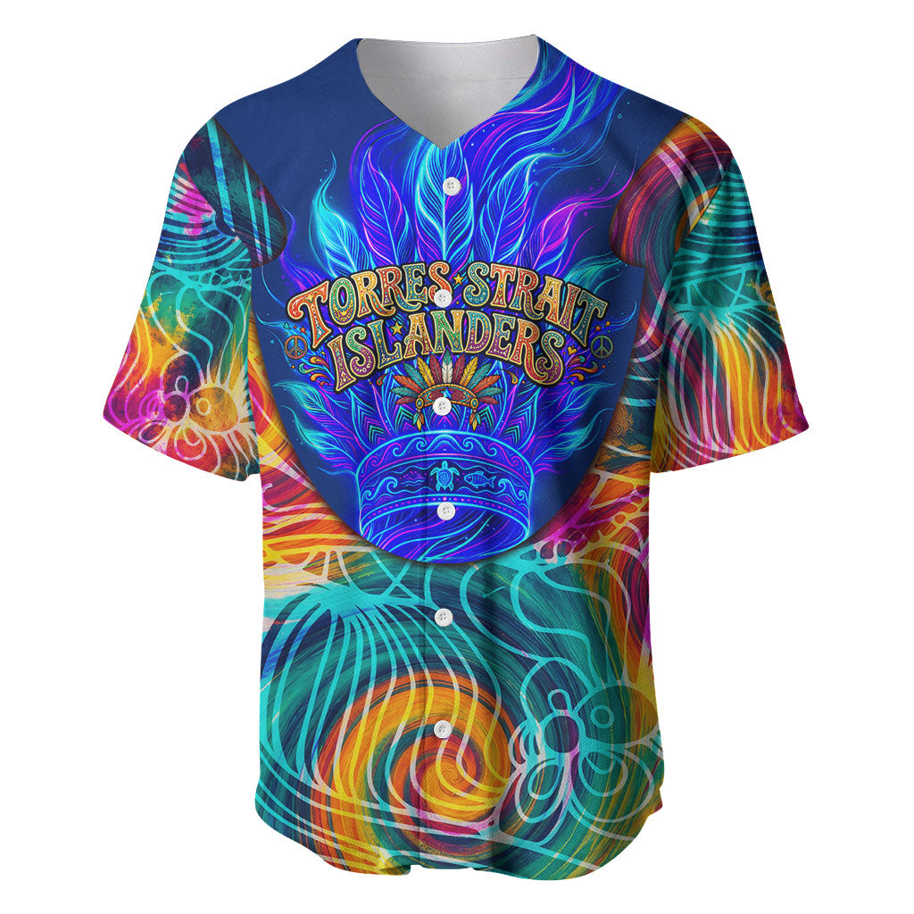 Torres Strait Islanders Sea Turtle Baseball Jersey Indigenous Tribal Peace Art Cultural Headdress Motif