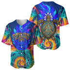 Torres Strait Islanders Sea Turtle Baseball Jersey Indigenous Tribal Peace Art Cultural Headdress Motif
