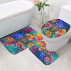 Torres Strait Islanders Sea Turtle Bathroom Set Indigenous Tribal Peace Art Cultural Headdress Motif