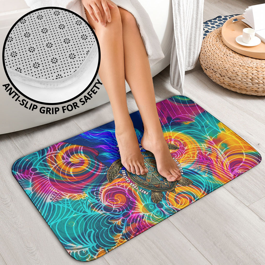 Torres Strait Islanders Sea Turtle Bathroom Set Indigenous Tribal Peace Art Cultural Headdress Motif