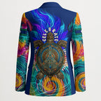 Torres Strait Islanders Sea Turtle Blazer Indigenous Tribal Peace Art Cultural Headdress Motif