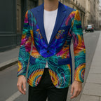 Torres Strait Islanders Sea Turtle Blazer Indigenous Tribal Peace Art Cultural Headdress Motif