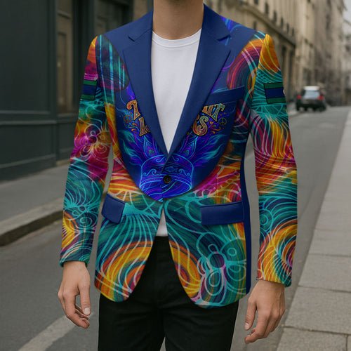 Torres Strait Islanders Sea Turtle Blazer Indigenous Tribal Peace Art Cultural Headdress Motif