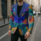 Torres Strait Islanders Sea Turtle Blazer Indigenous Tribal Peace Art Cultural Headdress Motif