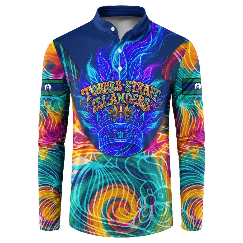 Torres Strait Islanders Sea Turtle Button Sweatshirt Indigenous Tribal Peace Art Cultural Headdress Motif