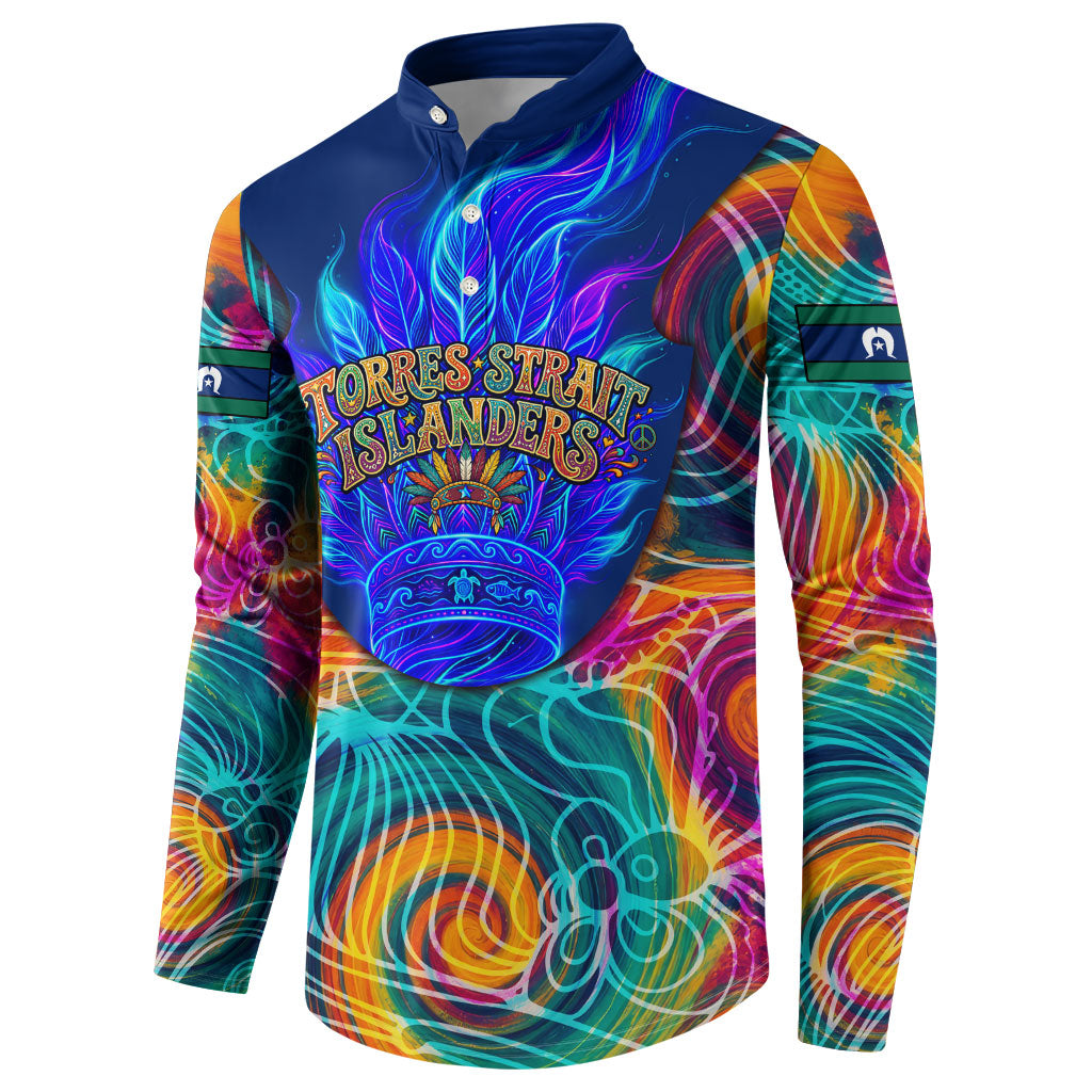 Torres Strait Islanders Sea Turtle Button Sweatshirt Indigenous Tribal Peace Art Cultural Headdress Motif