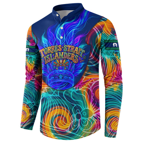 Torres Strait Islanders Sea Turtle Button Sweatshirt Indigenous Tribal Peace Art Cultural Headdress Motif