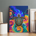 Torres Strait Islanders Sea Turtle Canvas Wall Art Indigenous Tribal Peace Art Cultural Headdress Motif