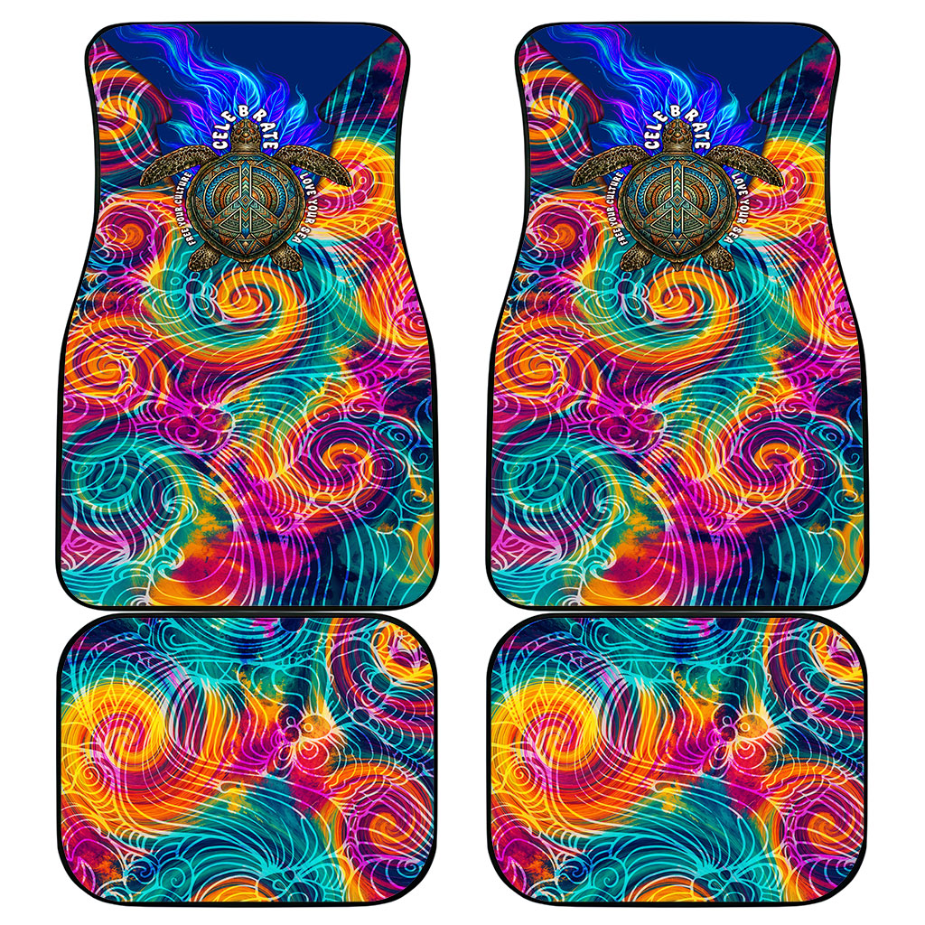Torres Strait Islanders Sea Turtle Car Mats Indigenous Tribal Peace Art Cultural Headdress Motif