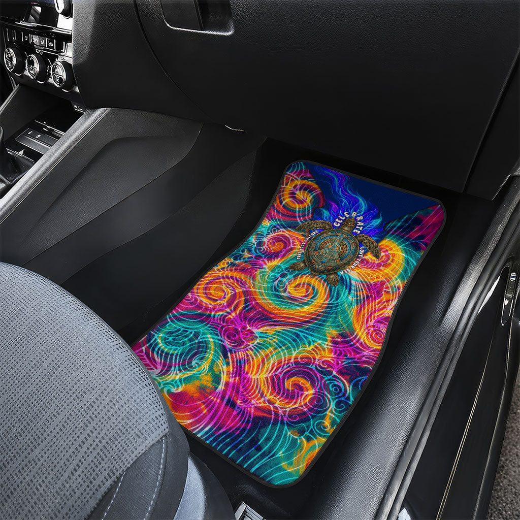 Torres Strait Islanders Sea Turtle Car Mats Indigenous Tribal Peace Art Cultural Headdress Motif