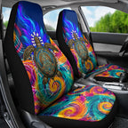 Torres Strait Islanders Sea Turtle Car Seat Cover Indigenous Tribal Peace Art Cultural Headdress Motif