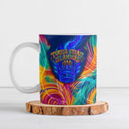 Torres Strait Islanders Sea Turtle Ceramic Mug Indigenous Tribal Peace Art Cultural Headdress Motif