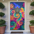 Torres Strait Islanders Sea Turtle Door Cover Indigenous Tribal Peace Art Cultural Headdress Motif