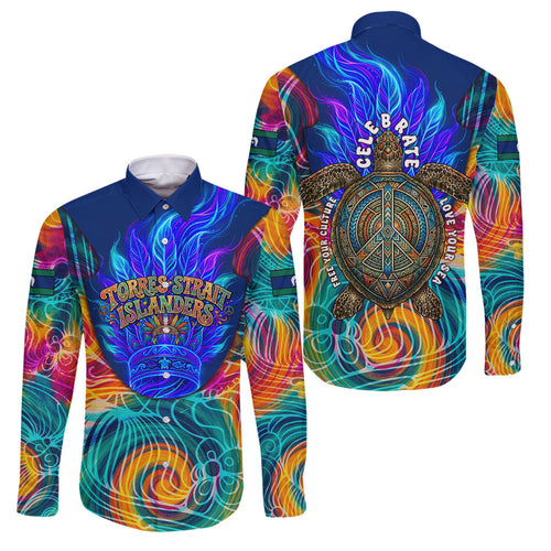 Torres Strait Islanders Sea Turtle Family Matching Mermaid Dress and Hawaiian Shirt Indigenous Tribal Peace Art Cultural Headdress Motif