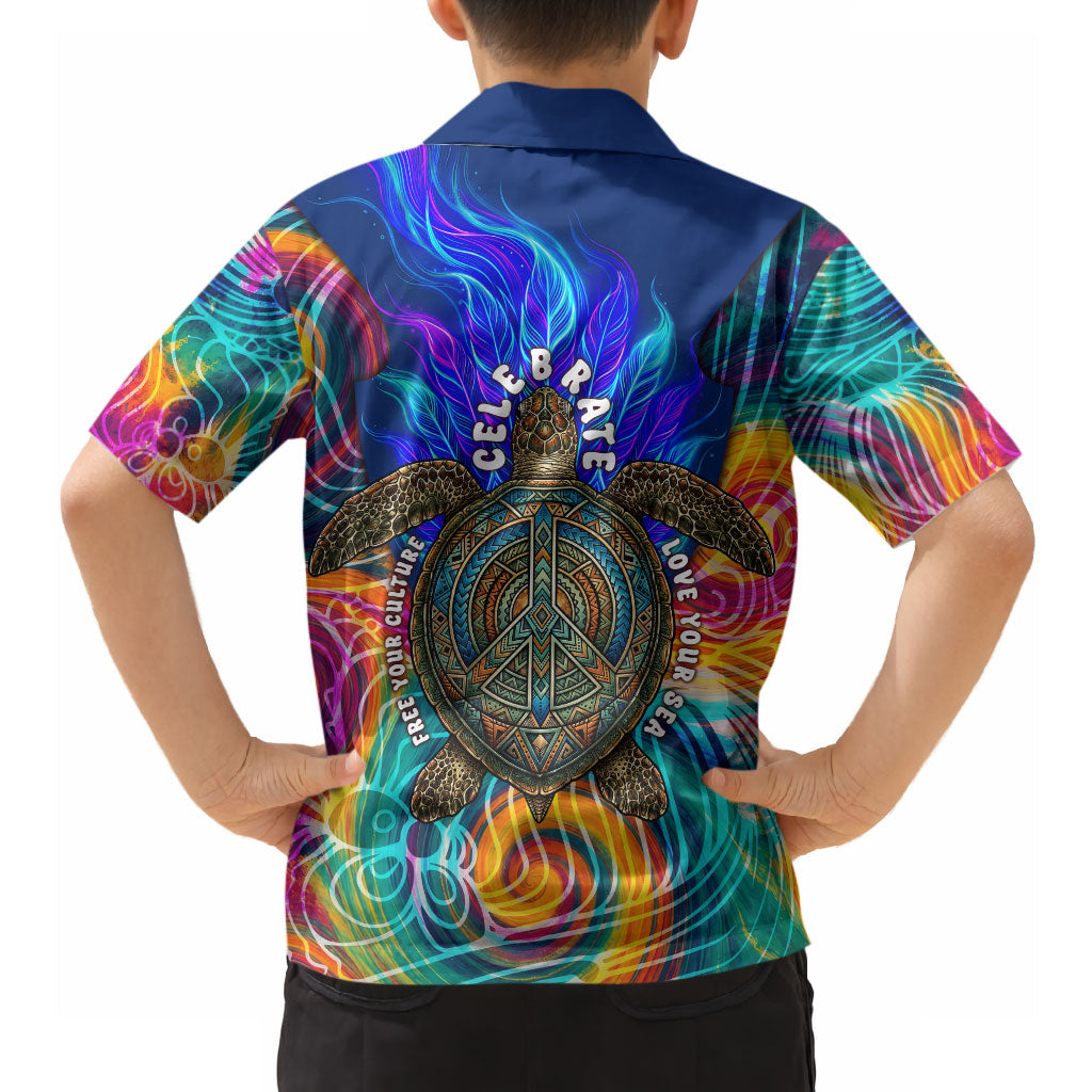 Torres Strait Islanders Sea Turtle Hawaiian Shirt Indigenous Tribal Peace Art Cultural Headdress Motif