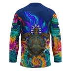 Torres Strait Islanders Sea Turtle Hockey Jersey Indigenous Tribal Peace Art Cultural Headdress Motif
