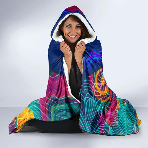 Torres Strait Islanders Sea Turtle Hooded Blanket Indigenous Tribal Peace Art Cultural Headdress Motif