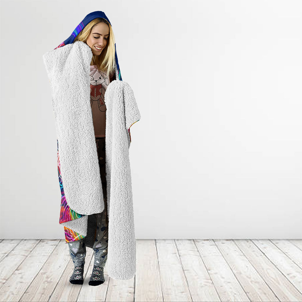 Torres Strait Islanders Sea Turtle Hooded Blanket Indigenous Tribal Peace Art Cultural Headdress Motif