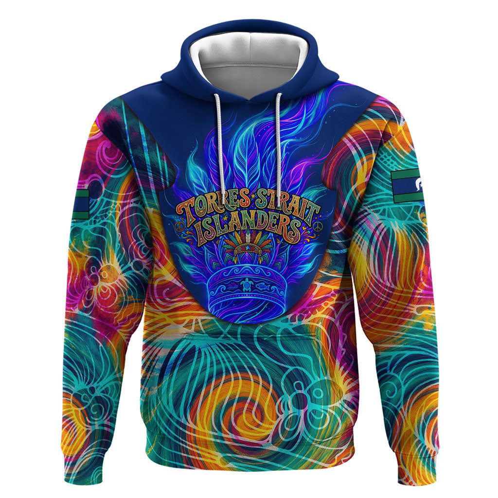 Torres Strait Islanders Sea Turtle Hoodie Indigenous Tribal Peace Art Cultural Headdress Motif