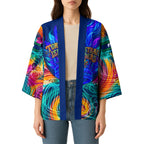 Torres Strait Islanders Sea Turtle Kimono Indigenous Tribal Peace Art Cultural Headdress Motif