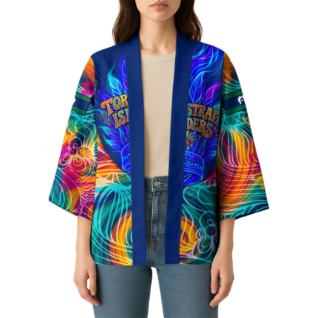 Torres Strait Islanders Sea Turtle Kimono Indigenous Tribal Peace Art Cultural Headdress Motif