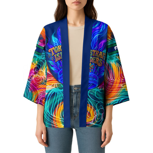 Torres Strait Islanders Sea Turtle Kimono Indigenous Tribal Peace Art Cultural Headdress Motif