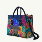 Torres Strait Islanders Sea Turtle Leather Bag Indigenous Tribal Peace Art Cultural Headdress Motif