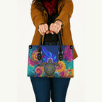 Torres Strait Islanders Sea Turtle Leather Bag Indigenous Tribal Peace Art Cultural Headdress Motif