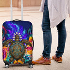 Torres Strait Islanders Sea Turtle Luggage Cover Indigenous Tribal Peace Art Cultural Headdress Motif