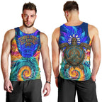 Torres Strait Islanders Sea Turtle Men Tank Top Indigenous Tribal Peace Art Cultural Headdress Motif