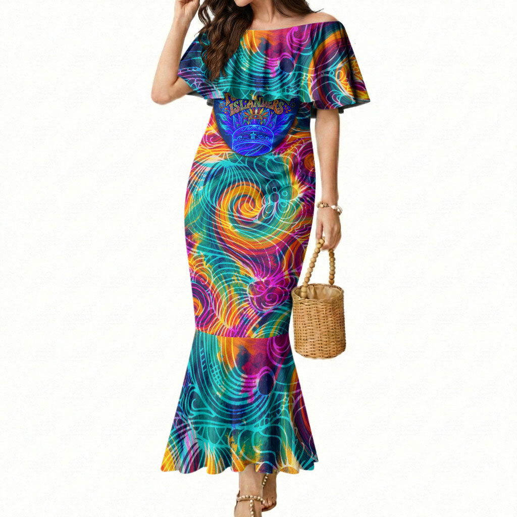 Torres Strait Islanders Sea Turtle Mermaid Dress Indigenous Tribal Peace Art Cultural Headdress Motif