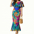 Torres Strait Islanders Sea Turtle Mermaid Dress Indigenous Tribal Peace Art Cultural Headdress Motif