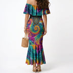 Torres Strait Islanders Sea Turtle Mermaid Dress Indigenous Tribal Peace Art Cultural Headdress Motif