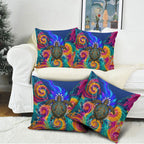 Torres Strait Islanders Sea Turtle Pillow Cover Indigenous Tribal Peace Art Cultural Headdress Motif