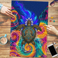 Torres Strait Islanders Sea Turtle Puzzle Indigenous Tribal Peace Art Cultural Headdress Motif