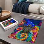 Torres Strait Islanders Sea Turtle Puzzle Indigenous Tribal Peace Art Cultural Headdress Motif