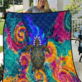 Torres Strait Islanders Sea Turtle Quilt Indigenous Tribal Peace Art Cultural Headdress Motif