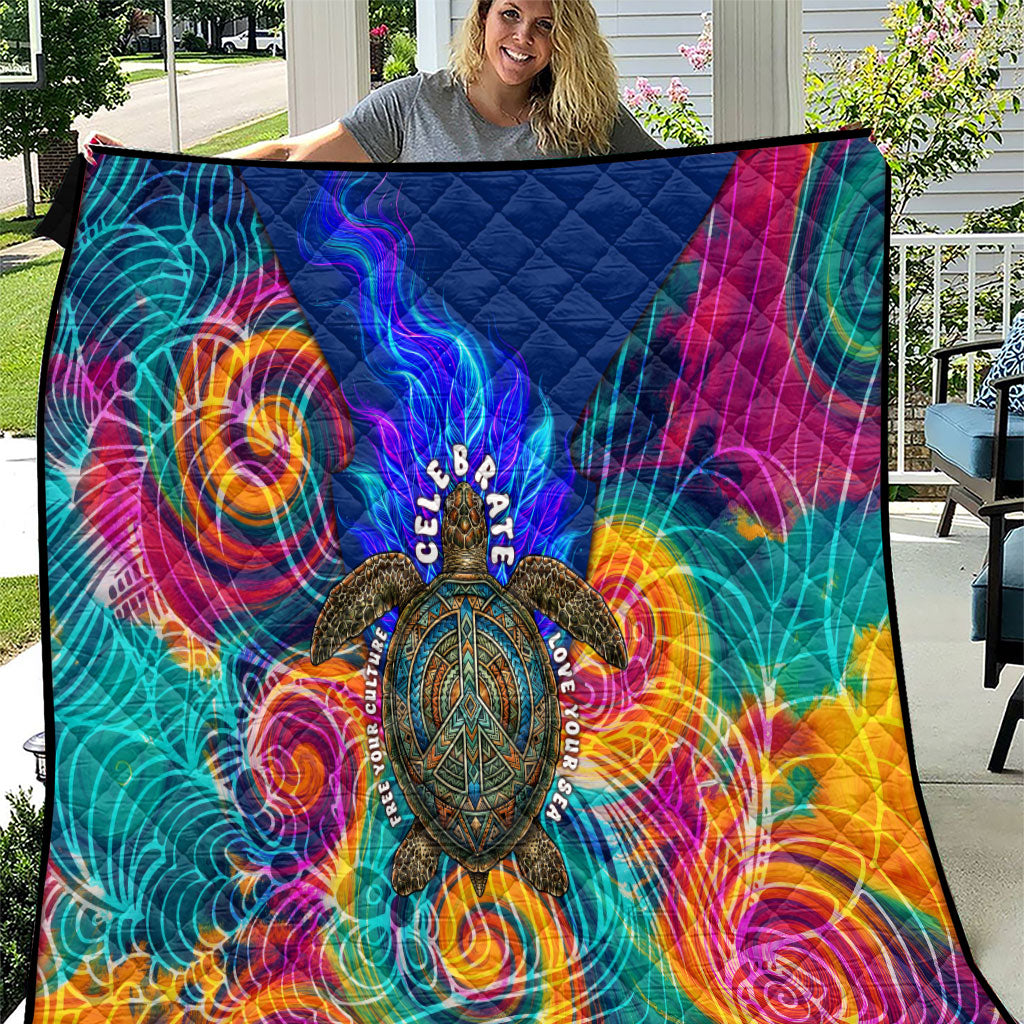 Torres Strait Islanders Sea Turtle Quilt Indigenous Tribal Peace Art Cultural Headdress Motif