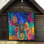 Torres Strait Islanders Sea Turtle Quilt Indigenous Tribal Peace Art Cultural Headdress Motif