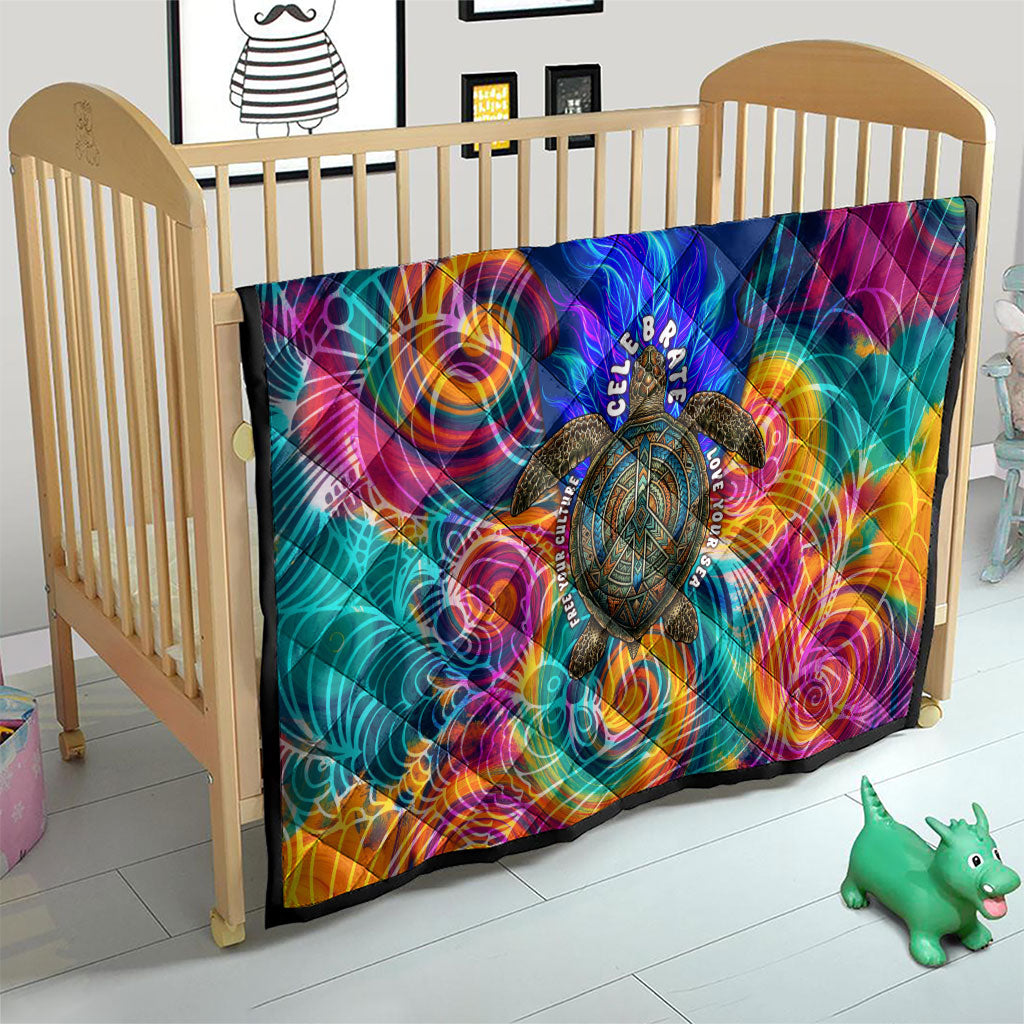 Torres Strait Islanders Sea Turtle Quilt Indigenous Tribal Peace Art Cultural Headdress Motif