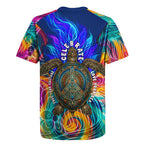 Torres Strait Islanders Sea Turtle Rugby Jersey Indigenous Tribal Peace Art Cultural Headdress Motif
