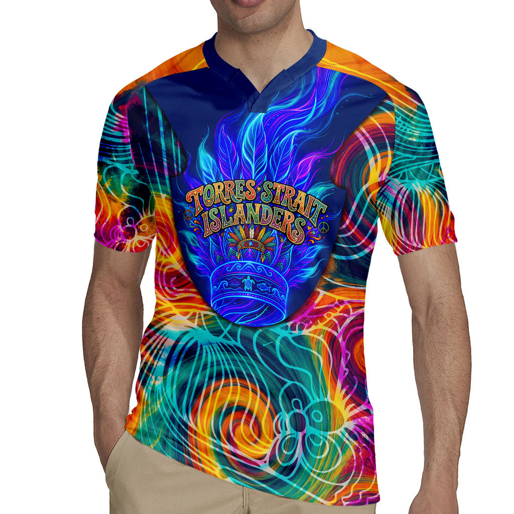 Torres Strait Islanders Sea Turtle Rugby Jersey Indigenous Tribal Peace Art Cultural Headdress Motif
