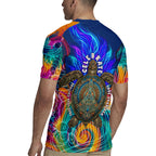 Torres Strait Islanders Sea Turtle Rugby Jersey Indigenous Tribal Peace Art Cultural Headdress Motif